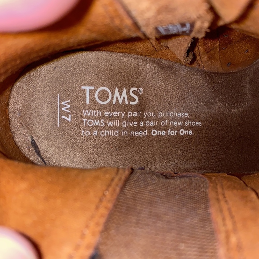 🍁HP🍁Toms Open Toe Bootie Never Been Worn - Picture 7 of 8